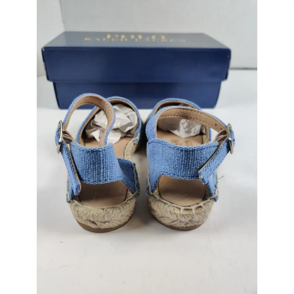 Polo Ralph Lauren Toddler Espadrille Blue Holbrook Girl's Size 7 Canvas Sandals
